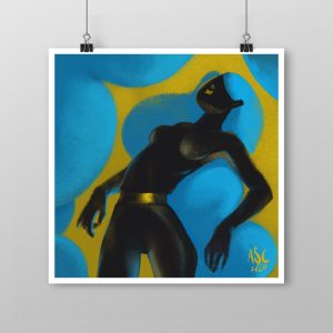 Large "Bubblegum Girl" Print